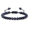 4 6 8mm Blue Sandstone Beads Bracelets Bangles for Women Men Handmade Stone Braided Bracelet Shining Wrist Jewelry - Image 8
