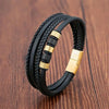 Stainless Steel Beaded Bracelet Men's Jewelry Classic Multilayer Braided Leather Bracelet Year Men Gift - Image 13