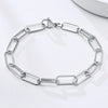 Paper Clip Link Bracelet, Chunky Chain Bracelets, Stainless Steel Hera Chain Link Bracelet for Men Women Jewelry - Image 4