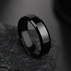 6mm Simple Women Men Ring Stainless Steel Black Gold Color Charms Rings for Party - Image 8