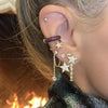Christmas Gift Jewelry Cubic Zirconia Iced Out Sparking Tassel CZ Chain Star Charm Women Earring - Image 2