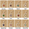 Personality Birthstone Moon Star Crystal Pendant Necklace for Women Clavicle Chain Choker Birthday Party Jewelry Gift - Image 1