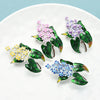Enamel Lilac Flower Brooches Beauty Spring 4-color Clove Flower Party Office Brooch Pins Gifts - Image 5