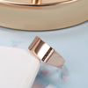 Glossy Men Big Size Ring Rose Gold Simple Square Black Zircon Ring Daily Jewelry - Image 4