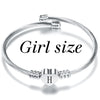 Cute Kids Initial Alphabet Letter Bracelet Bangle Stainless Steel Children Jewelry Cuff Heart Charm Bangles Little Girl Gift - Image 19