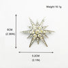 Vintage Victorian Rhinestone Starburst Star Brooches Pins Shiny Crystal Cloak Lapel Pin Women Bouquet Jewelry - Image 3