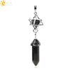 Csja Stone Pendant Merkaba Locket Pendulum Hexagonal Prism Crystal Long Pendants for Necklaces Women Jewelry - Image 19