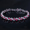 Pera 5 Colors Options Ladies Silver Plated Cubic Zirconia Royal Blue Tennis Bracelets Jewelry for Women Party Gift - Image 9