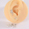 Surgical Steel Labret Stud with Cubic Zirconia Top for Lip Cartilage Helix and Conch 16G - Image 6