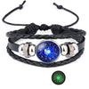 12 Zodiac Sign Glow in The Dark bracelet Bangle For Women Men Glass Constellations Charm Leather Rope Chains Jewelry - Image 29