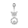 14G Animal Heart Dangle Belly Button Rings Steel Curved Navel Barbell Ring Body Jewelry Piercing Ombligo for Women Girl - Image 13