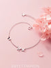 Modian New 925 Sterling Silver Clear CZ Butterfly Minimalist Chain Bracelet for Women Girl Original Bangle Fine Jewelry