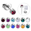 2pcs Gold Plated Steel Earring Studs for Ear Piercing Gun Birthstone CZ Ear Stud Earrings Studs Tragus Cartilage Body Jewelry - Image 2