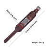 Charm Wide Leather Bracelet Men Punk Braided Rope Alloy Cuff Bangle Male Wristband Viking Bracelet Mens Jewelry with wood box - Image 6