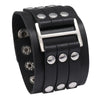Leather Wide Cuff Bangles Punk Vintage Three Layers Wide Black Brown Men Jewelry Bracelets - Image 16