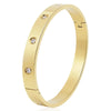 Beautiful Lovers Bracelets Woman Bracelets Stainless Steel Bangles and Bangles Cubic Zirconia Golden Woman Jewelry Gifts - Image 3