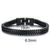 Double Layer Chain Bracelets for Men Stainless Steel Punk Jewelry Antique Christmas Gift Foxtail Male Pulseira Accessory - Image 7