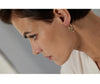 Stainless Steel Colorful Cubic Zirconia Hoop Earrings for Women Metal Texture Geometric Earrings Gift - Image 14