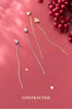 Modian Gold Color Long Chain Earring for Women Pure 925 Sterling Silver Romantic Hearts Tassel Drop Earring Fine Jewelry