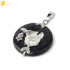 Jade Necklace Stones Pendant Flower Leaf Amethyst Rose Pink Quartz Black Onyx Crystal Donut Necklaces Jewelry - Image 16