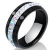 High Qulity Women Jewelry Ring   Black And White Simple Style Comly Crystal Ceramic Rings for Women