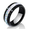 High Qulity Women Jewelry Ring   Black And White Simple Style Comly Crystal Ceramic Rings for Women