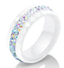High Qulity Women Jewelry Ring   Black And White Simple Style Comly Crystal Ceramic Rings for Women