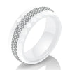 High Qulity Women Jewelry Ring   Black And White Simple Style Comly Crystal Ceramic Rings for Women