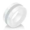 High Qulity Women Jewelry Ring   Black And White Simple Style Comly Crystal Ceramic Rings for Women