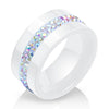 High Qulity Women Jewelry Ring   Black And White Simple Style Comly Crystal Ceramic Rings for Women