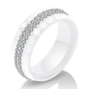 High Qulity Women Jewelry Ring   Black And White Simple Style Comly Crystal Ceramic Rings for Women