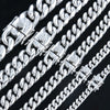 Hip-Hop Curb Cuban Link Chain 6mm-18mm Stainless Steel Necklace for Men and Women Golden Bracelet  Jewelry