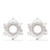 Hollow Crystal Clip on Earrings No Piercing for Women Accessories Luxury Wedding Round Rhinestone Clip Earrings Party Jewelry