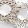 Hollow Crystal Clip on Earrings No Piercing for Women Accessories Luxury Wedding Round Rhinestone Clip Earrings Party Jewelry