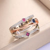 Huiran  Cross Female Finger Ring Jewelry White/Yellow Blue/Rose Red CZ Shine Stone Evening Party Accessories Stylish Gift