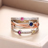 Huiran  Cross Female Finger Ring Jewelry White/Yellow Blue/Rose Red CZ Shine Stone Evening Party Accessories Stylish Gift