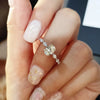 Huitan Dainty Women Engagement Rings AAA Cubic Zircon Silver Color Delicate Proposal Ring for Lover  Wedding Jewelry