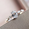 Huitan Dainty Women Engagement Rings AAA Cubic Zircon Silver Color Delicate Proposal Ring for Lover  Wedding Jewelry
