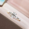 Huitan Dainty Women Engagement Rings AAA Cubic Zircon Silver Color Delicate Proposal Ring for Lover  Wedding Jewelry