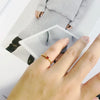 Huitan Exquisite Red Love CZ Engagement Proposal Rings for Women Thin Band Aesthetic Female  Jewelry Fancy Birthday Gift