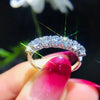 Huitan High-quality Silver Plated Finger-ring for Women   Inlaid CZ Stone Simple Stylish Wedding Bands Female Ring Jewelry
