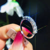 Huitan High-quality Silver Plated Finger-ring for Women   Inlaid CZ Stone Simple Stylish Wedding Bands Female Ring Jewelry