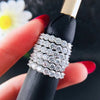Huitan High-quality Silver Plated Finger-ring for Women   Inlaid CZ Stone Simple Stylish Wedding Bands Female Ring Jewelry