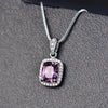 Huitan   Elegant Lady's Cubic Zirconia Pendant Necklace White/Green/Purple/Pink Colors  Wedding Eternity Jewelry Hot