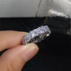 Huitan   Wedding Band Promise Rings for Women Unique Triangle Cubic Zirconia Design    Trendy Jewelry Dropship