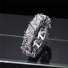 Huitan   Wedding Band Promise Rings for Women Unique Triangle Cubic Zirconia Design    Trendy Jewelry Dropship