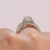 Huitan   Wedding Rings for Women Fancy Cross Design Inlaid Shiny CZ Stone  Versatile Female Finger-ring Gift Jewelry