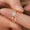 Huitan  Twist Design Fancy Women Finger Rings with Shiny Cubic Zirconia Exquisite Engage Wedding Accessories  Jewelry