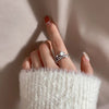 Huitan  Twist Design Fancy Women Finger Rings with Shiny Cubic Zirconia Exquisite Engage Wedding Accessories  Jewelry