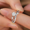 Huitan  Twist Design Fancy Women Finger Rings with Shiny Cubic Zirconia Exquisite Engage Wedding Accessories  Jewelry
